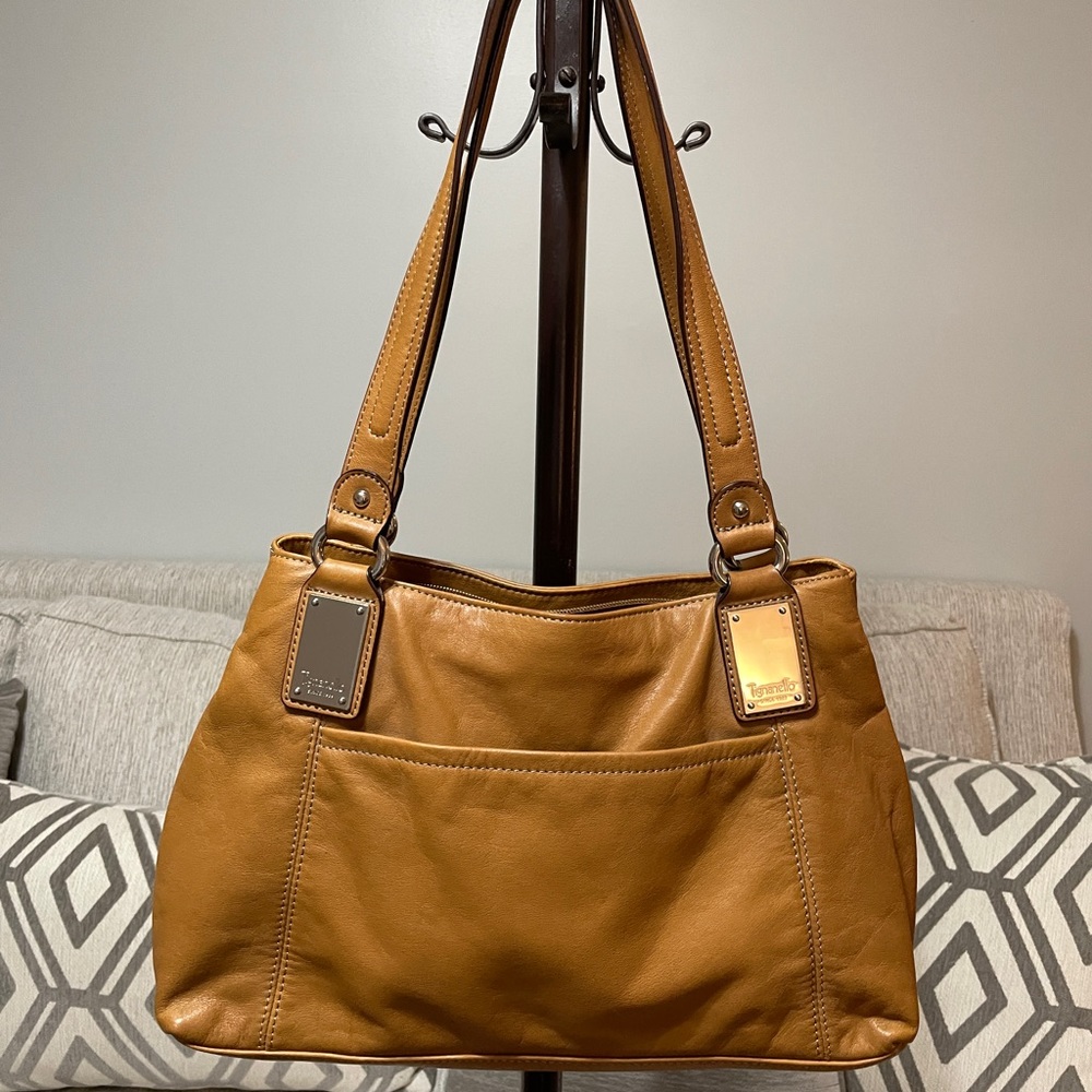 Vintage Tignanello Camel Shoulder Bag